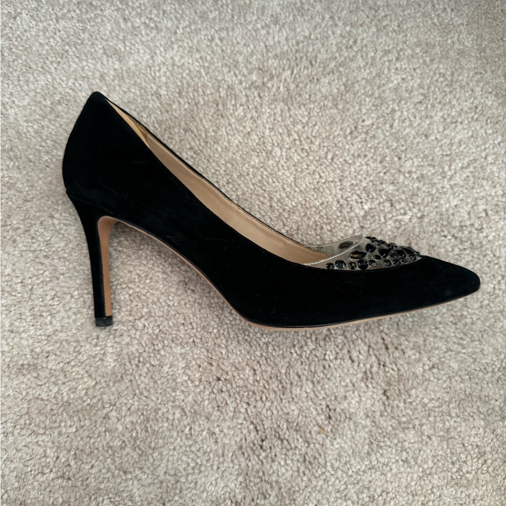 Tory Burch Suede Crystal Embellishments Pumps (SZ 9)